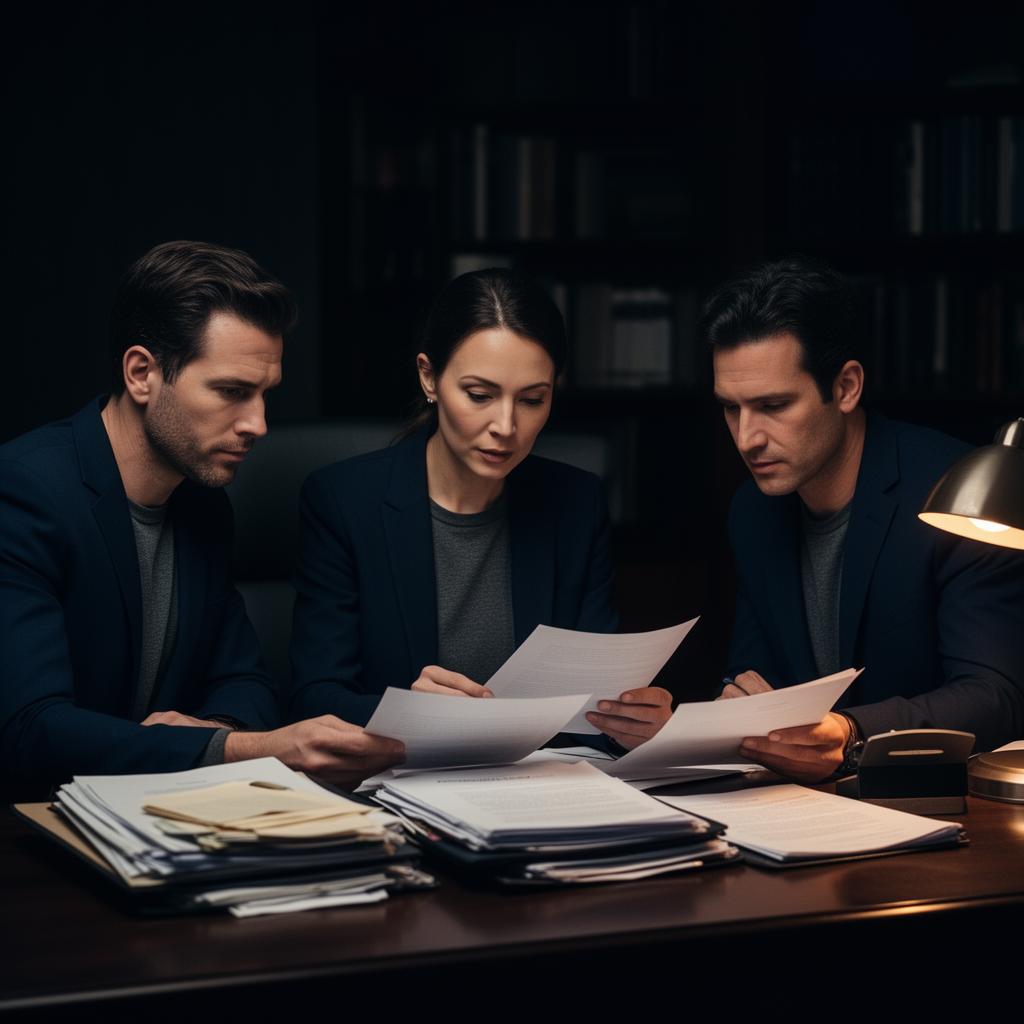 Professional investigator conducting case analysis